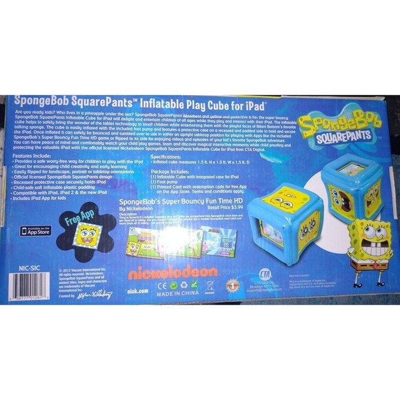 Nickelodeon SpongeBob SquarePants Inflatable iPad Cube - Picture 4 of 7